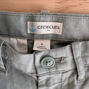 Crewcuts Light Green Linen Shorts
